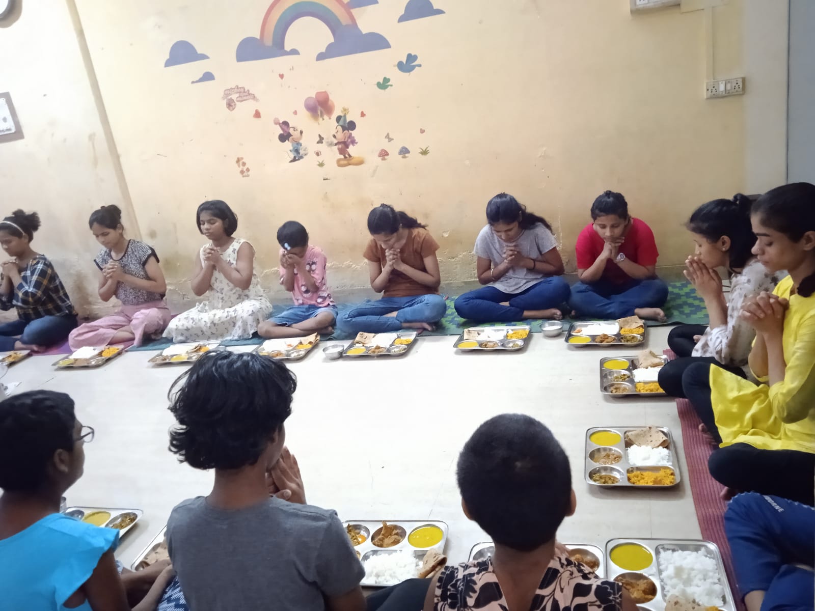 Children Praying Before Their Meal